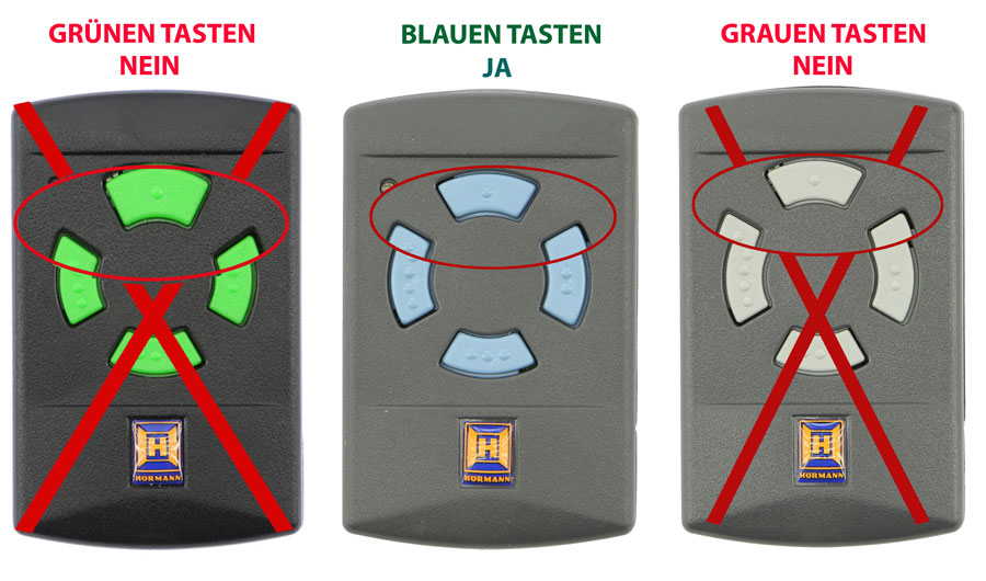 Handsender Hörmann HSM4 blaue Tasten 868 MHz vier Tasten